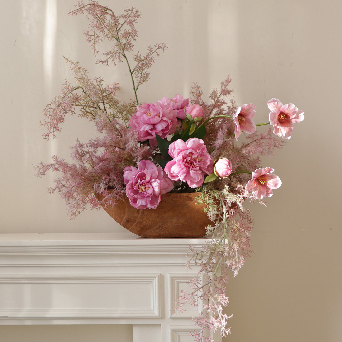 米子家居牡丹仿真花艺花瓶摆件客厅插花别墅轻奢春节氛围装饰花盆,家居饰品,花瓶,淘宝优惠券,粉丝福利购,淘宝优惠卷