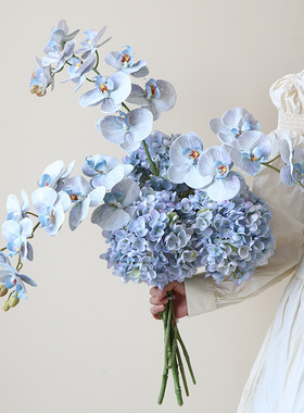 米子家居轻奢蝴蝶兰仿真花高端假花客厅花艺摆设花束轻奢仿生花卉