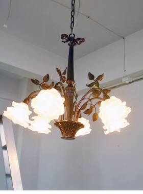 法式古典田园全铜客厅卧室吊灯vintage美式复古浪漫花朵餐厅吊灯