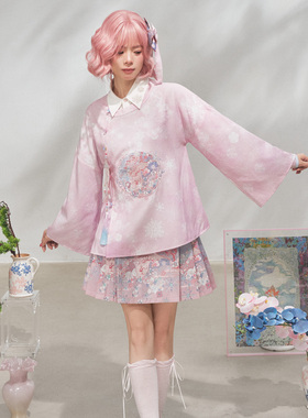 造镜集【雪霁逢春】春夏汉元素织金短马面裙国风假两件上衣汉长裤