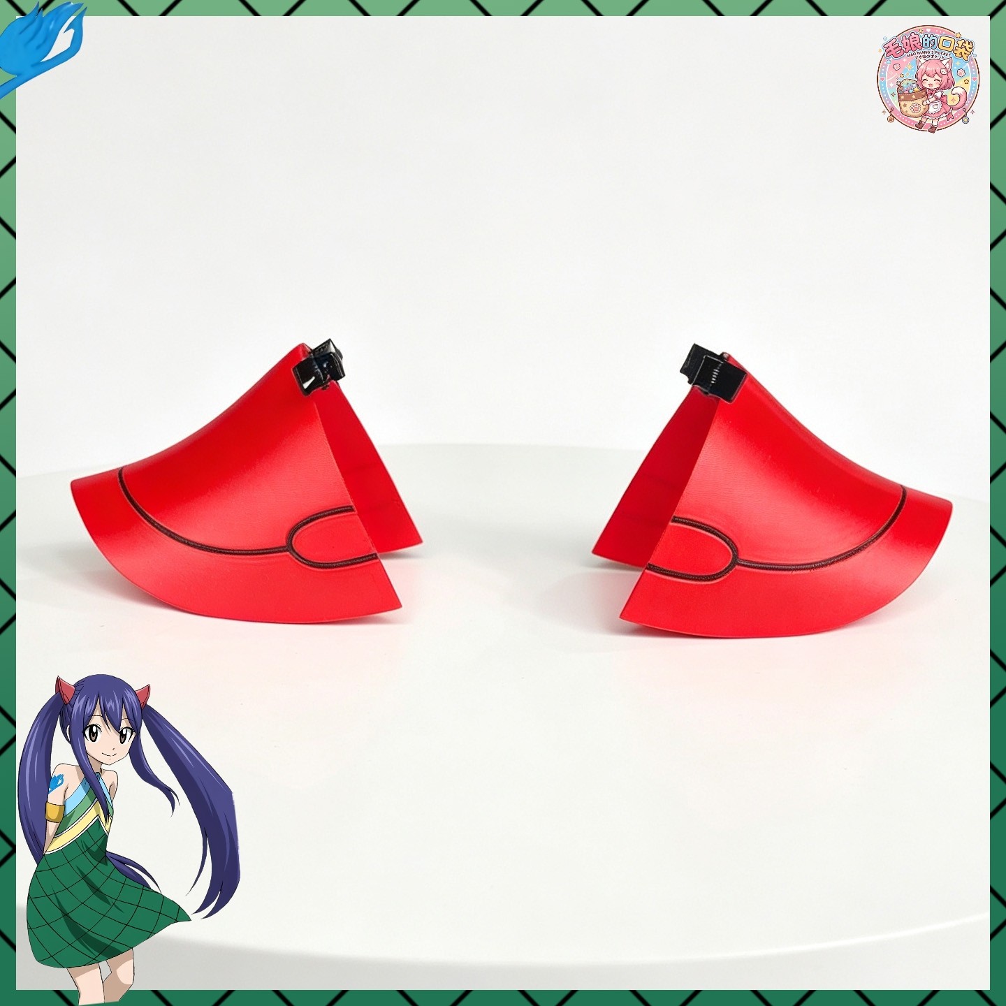 精灵的尾巴温蒂头饰cosplay道具现货3d打印还原