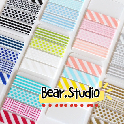 分装组合② 日本MT和纸胶带 手帐装饰 盐系水玉波点条纹方眼 纯色