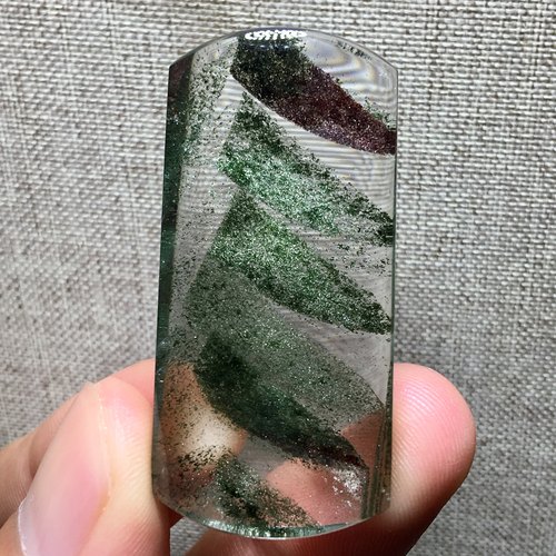 纯天然水晶彩幽灵毛衣链无事牌