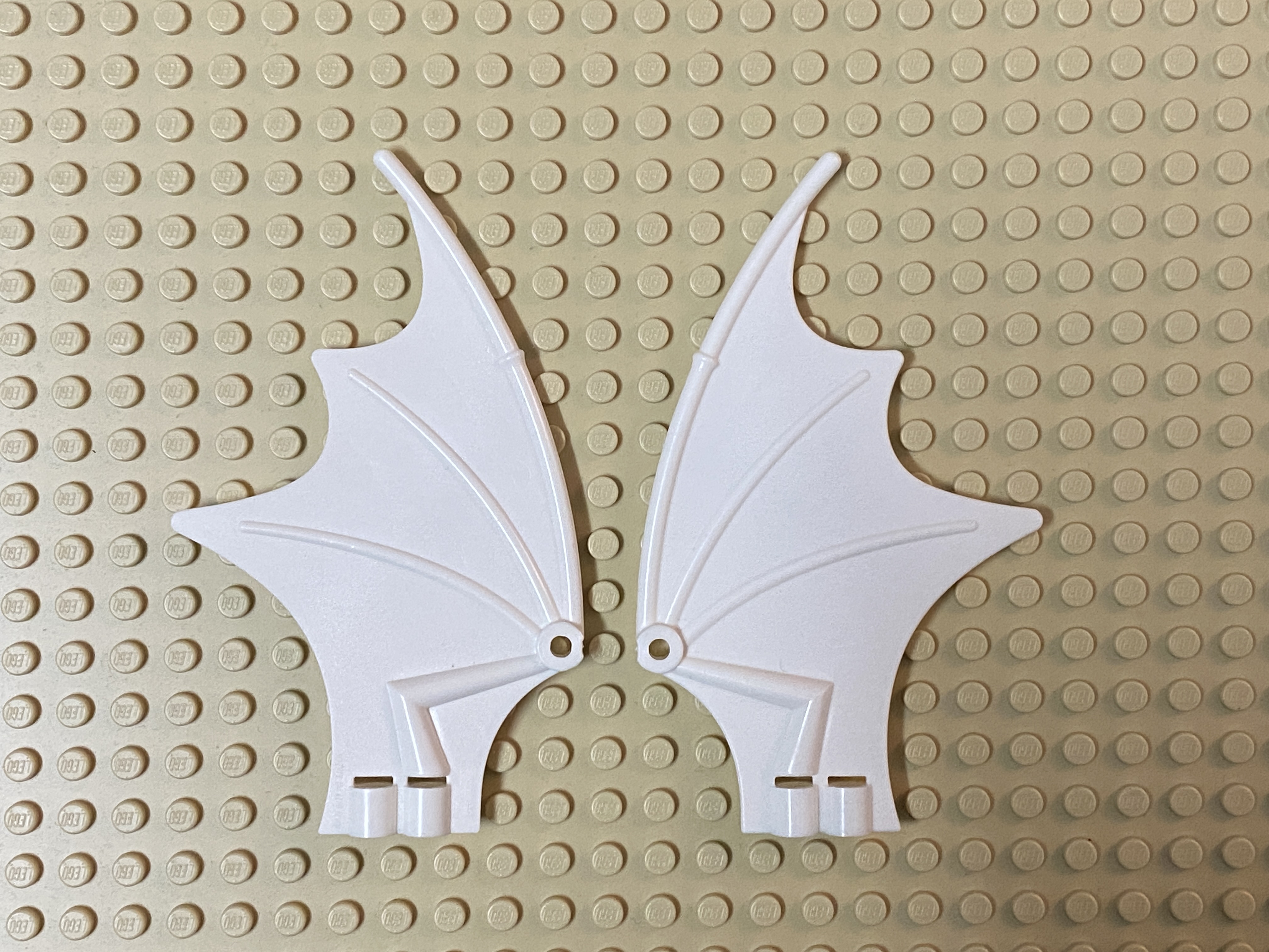 LEGO 乐高正品零件 翅膀 龙翼 13X8 白色 23989 一对