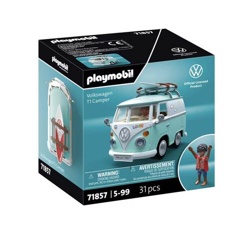 Playmobil 摩比世界 71857 收藏车Q版车 大众T1露营车 车迷收藏