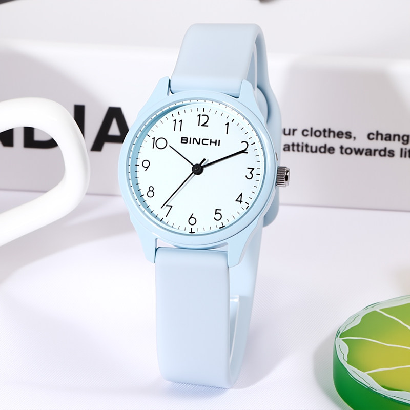 手表女款学生初高中学生考试专用静音指针式高颜值防水儿童石英表