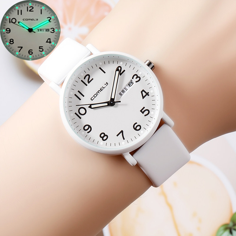 手表女款2026新款初高中学生考试专用儿童女孩高颜值防水静音机械