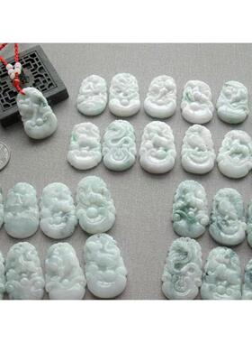 十二生肖玉佩翡翠玉吊坠情侣款新款缅甸玉石生肖龙年吉祥饰品鸡猪