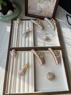 三马八方来财非遗宋锦真丝国风饰品边夹抓夹发簪礼品手工成品