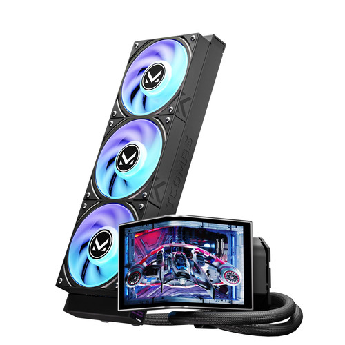 钛钽幻世NEOX曲面屏360一体式水冷式加厚cpu散热器6.67英寸3D屏幕