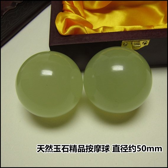 天然玉石手球岫玉球手部训练球玉手球加大放松肌肉