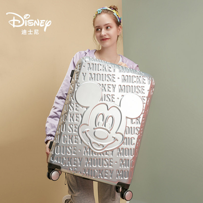 Disney/迪士尼米奇行李箱女万向轮密码拉杆箱20寸学生登机旅行箱