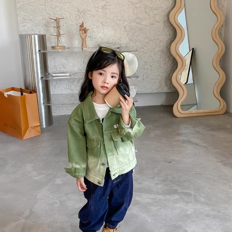 正品史努比童装儿童牛仔服男童女童牛仔外套春秋季亲子装中大小孩