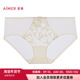 女性感蕾丝柔软中腰平角裤 爱慕25春夏新款 花间绮梦内裤 AM23C211