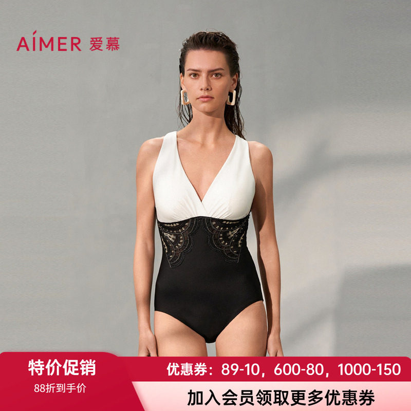 深V连体泳衣爱慕女士性感无钢圈