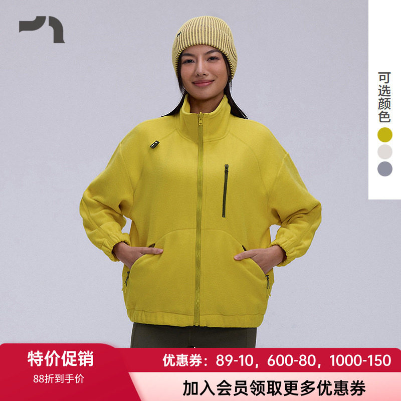爱慕运动女士羊羔绒拉链保暖外套