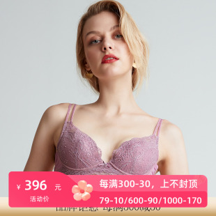 兰卡文官方正品 至真性感蕾丝内衣女薄款 舒适有钢圈文胸LC12NY1