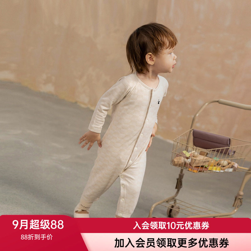 厚连体爬服爱慕婴幼儿升温秋冬