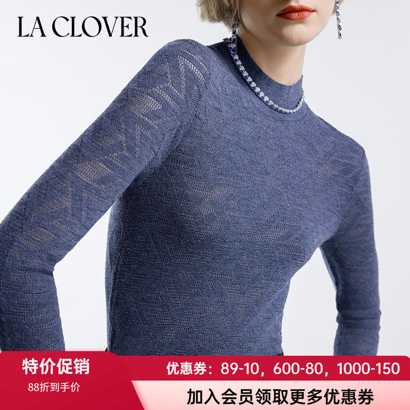兰卡文女士小高领绵羊毛保暖上衣