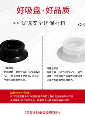 E-RUFA正品白色硅胶耐高温真空吸盘PUGB-50/60/80/100/120/150-S