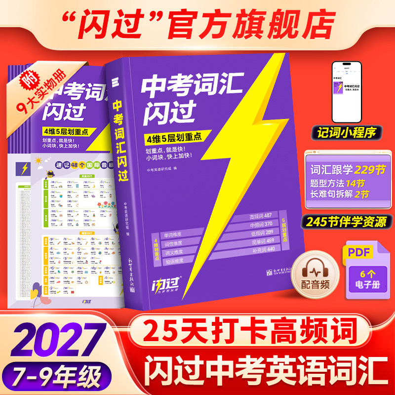 中考词汇闪过词汇单词默写本图片