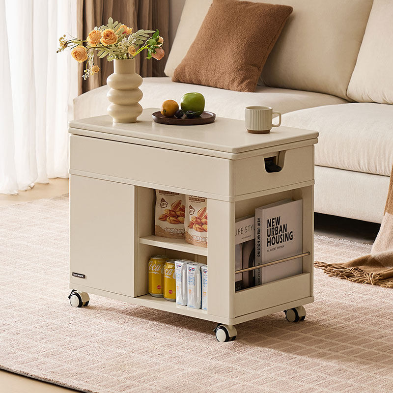 林氏家居ENF实木板折叠升降茶几客厅用餐桌可移动小户型沙发边几