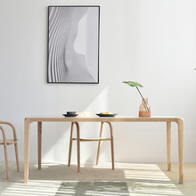 vima日式全实木餐桌白蜡木小户型家用北欧意式简约原木诧寂风桌子