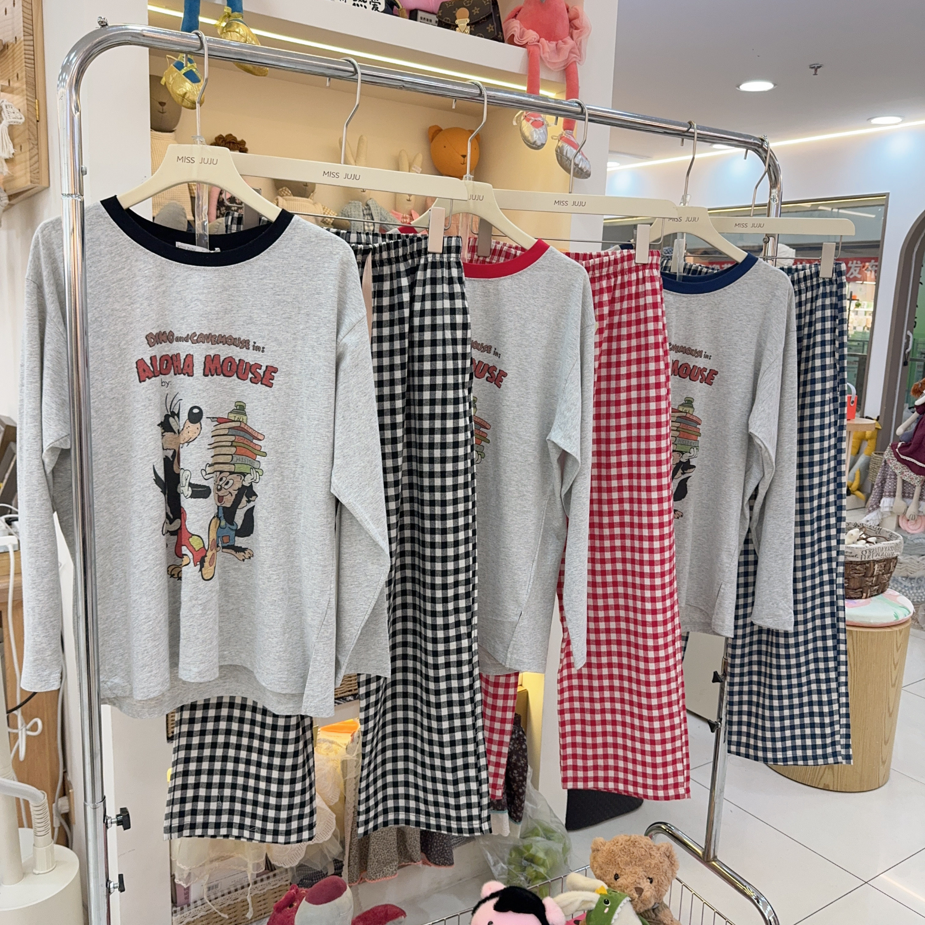 MISSJUJU新款纯棉长袖睡睡衣/家居服套装
