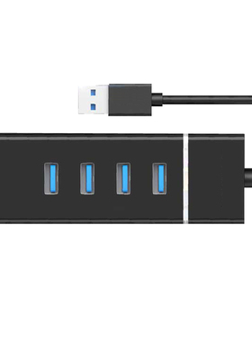 酷比客L-CUBUC USB3.0四口拓展坞HUB集线器转换接头 /黑色/0.2米/