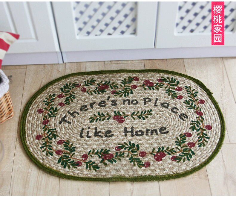 American style Retro Flax Foyer bedroom TOILET kitchen manual weave Mat Doormat Rub the soil matin the Home Fabric , Mat  category - from Buy2taobao.com to provide professional Taobao agent buy service