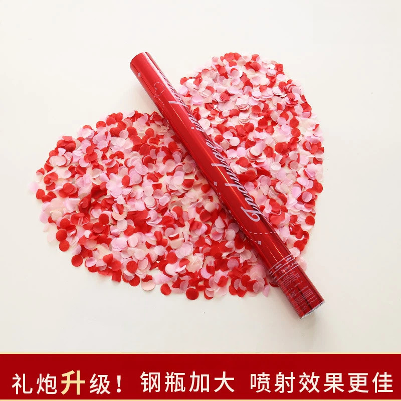 不掉色花瓣雨礼炮订结婚礼专用手持拧式彩带乔迁开业工生日礼花筒图片