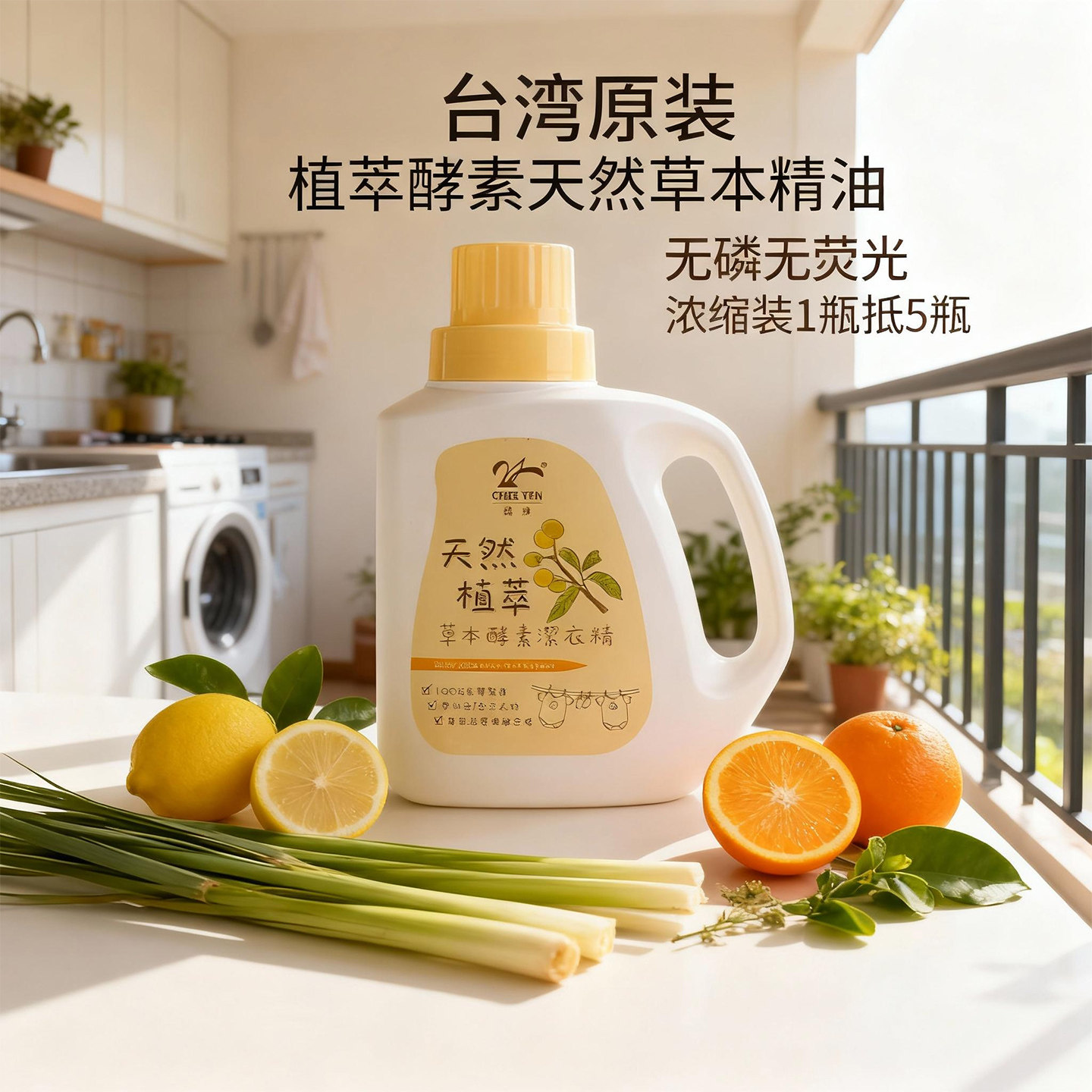 台湾绮缘天然植萃草本酵素洗衣液宝宝衣羊毛羽绒服去污柔软防缩水
