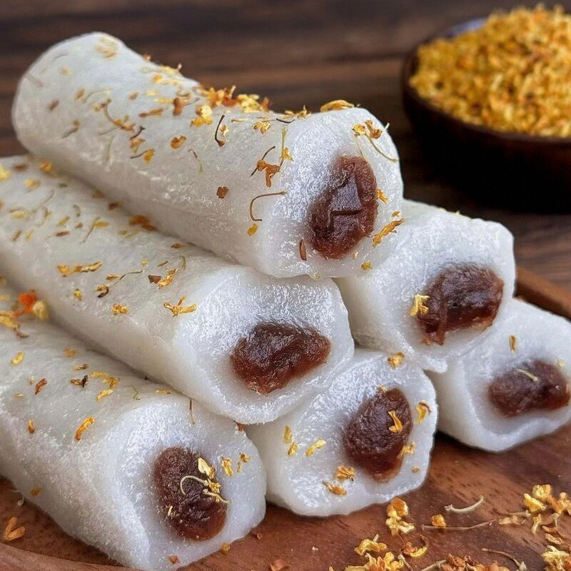 条头糕桂花条头糕血糯米糍江苏上海传统老式糕点夹心紫薯糯米糍粑