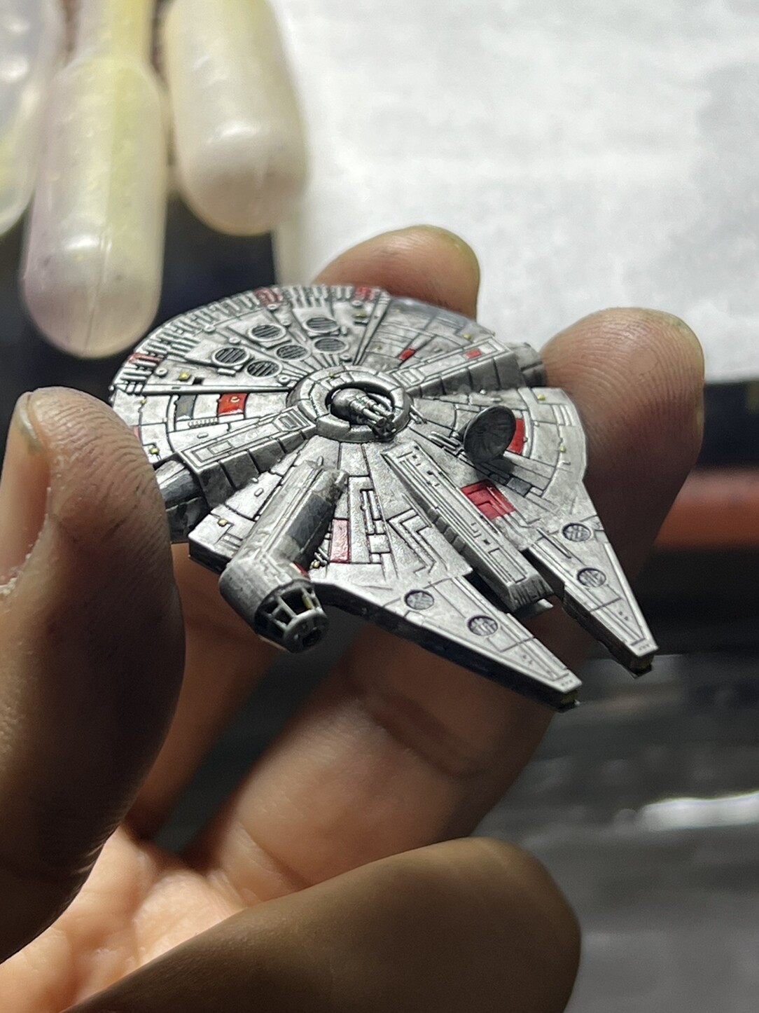 星球大战千年隼号太空飞船战舰科幻星战场景高精度3d打印白模定制