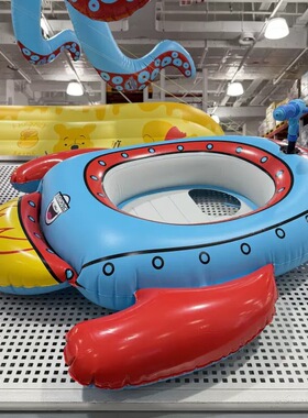 山姆代购BigMouth冰激凌充气浮排儿童游泳圈座圈 Disney三眼仔