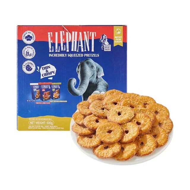 山姆代购ELEPHANT大象罗马尼亚进口什锦烘烤薄脆酥饼500g饼干零食