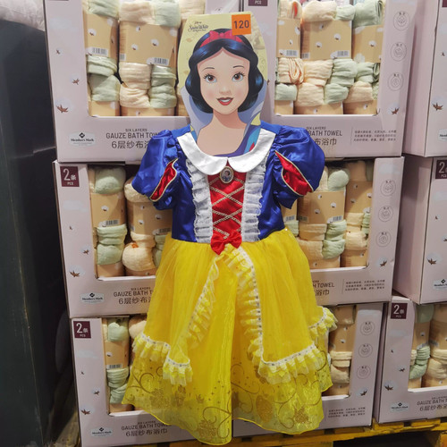 山姆迪士尼白雪裙子艾莎公主宴会礼裙冰雪奇缘贝儿公主安娜茉莉