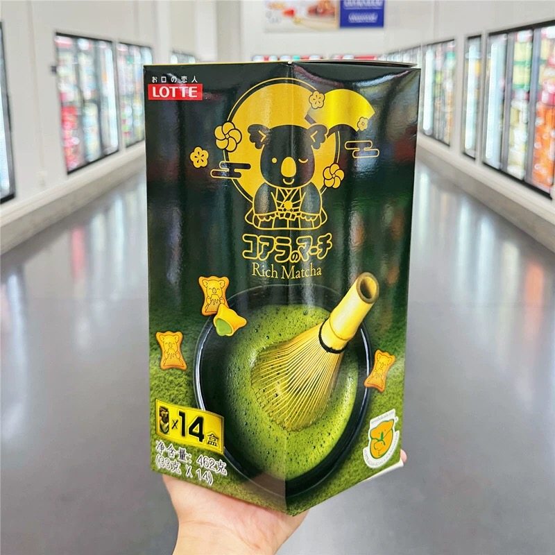 山姆代购Lotte泰国进口小熊宇治抹茶味夹心饼干网红饼干儿童零食