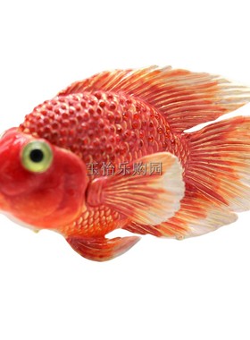 小红金鱼摆件家居装饰品柜台摆设