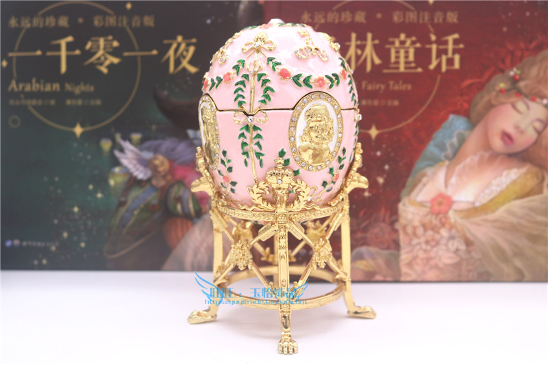 复活节彩蛋欧式风粉色城堡工艺品