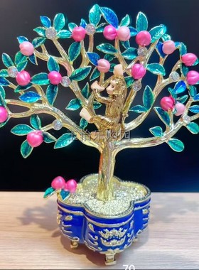长寿桃树摆件家居饰品