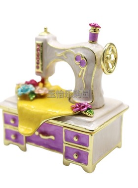 锡金属工艺品仿真缝纫机造景摆设