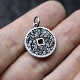 925银吊坠多尺寸山鬼花钱方孔八卦古法手工银钱天一宝泉原创作品