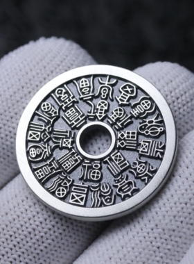 天一宝泉男女银古法手工挂坠吊坠