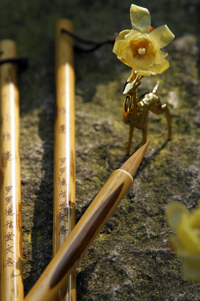 小楷毛笔【小狼毫】出锋1.9cm 老凤眼竹 纯狼毫 蝇头抄经小楷毛笔