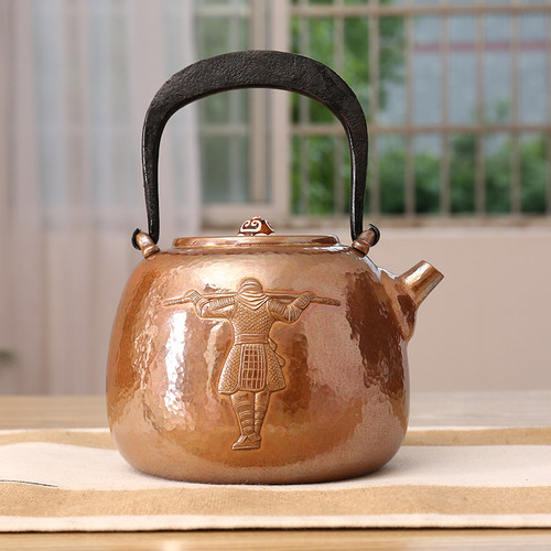 提梁壶纯紫铜一张打创意铜壶