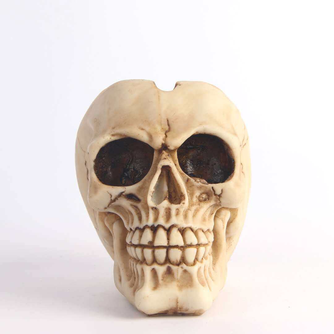 烟灰缸骷髅头树脂工艺品家居摆件外贸供货万圣节装饰家居用品
