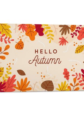 秋天丰收季节秋日森林落叶枫叶橙色风景背景墙帆布无框画装饰挂画