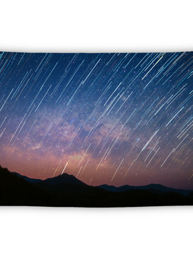 Meteo流星雨夜空星空创意房间宿舍卧室装饰背景墙布挂毯挂布海报