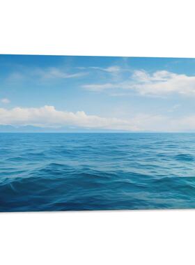 INS风海洋大海海浪自然简约现代房间背景墙帆布无框画装饰挂画